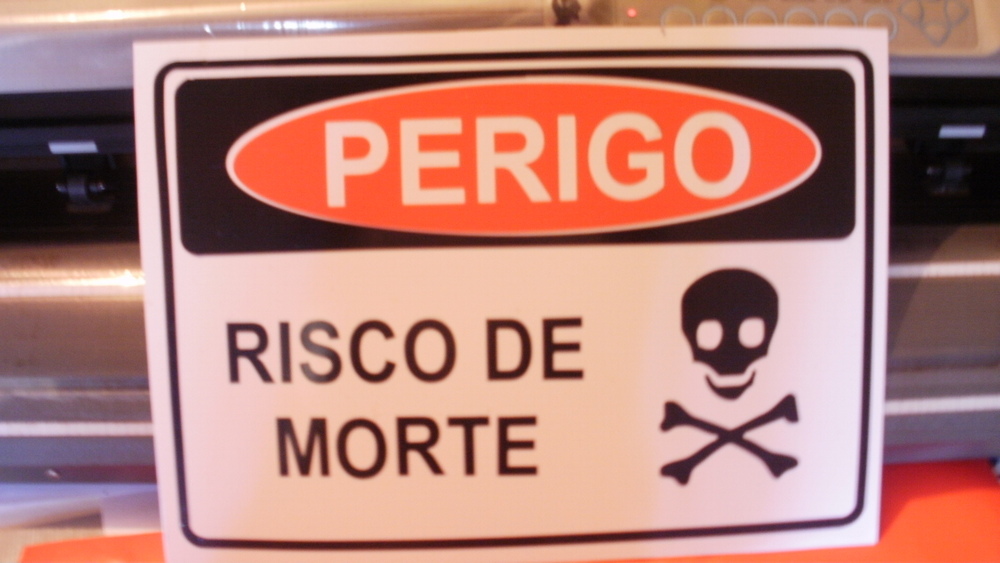 PLACA SEGURANÇA DE TRABALHO EM PVC